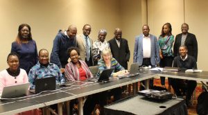 Workshop participants posing for photograph