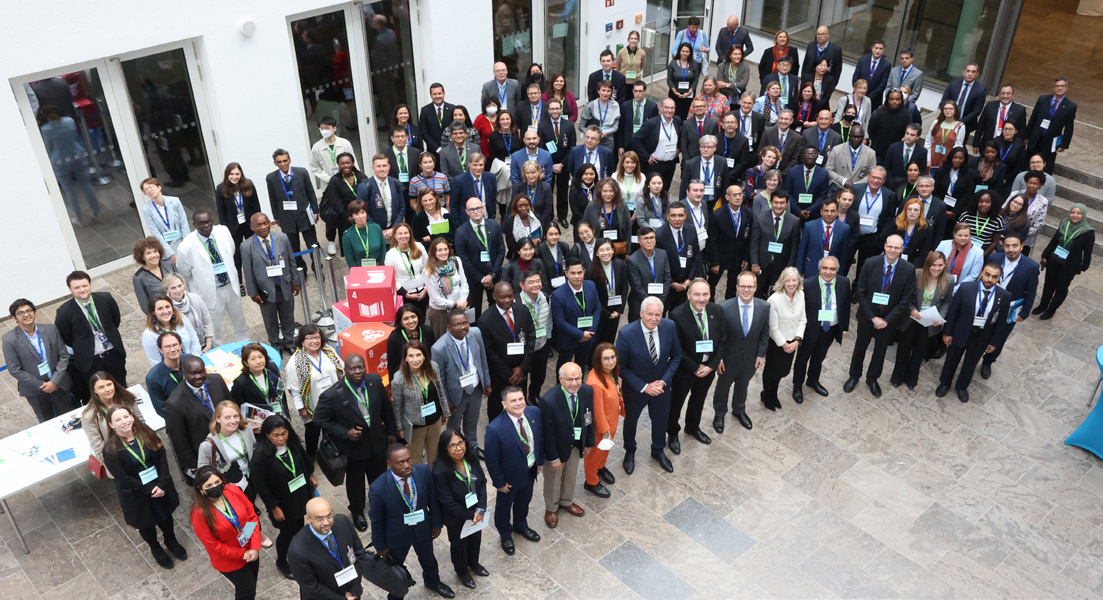Participants posing for group photo during launch of the UNESCO Strategy for TVET 2022–2029