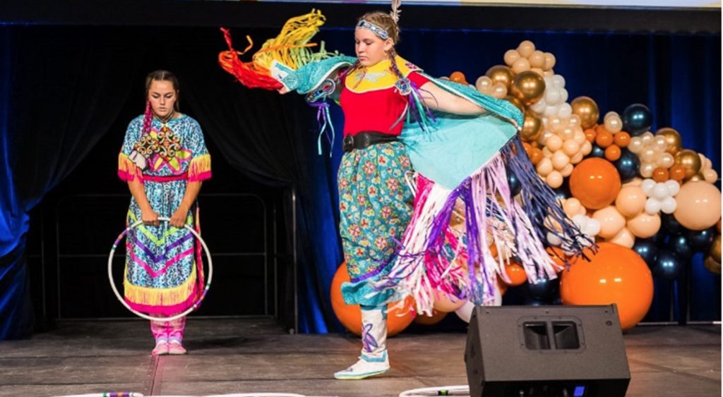 Labelle Sisters performing Blackfoot hoop dance