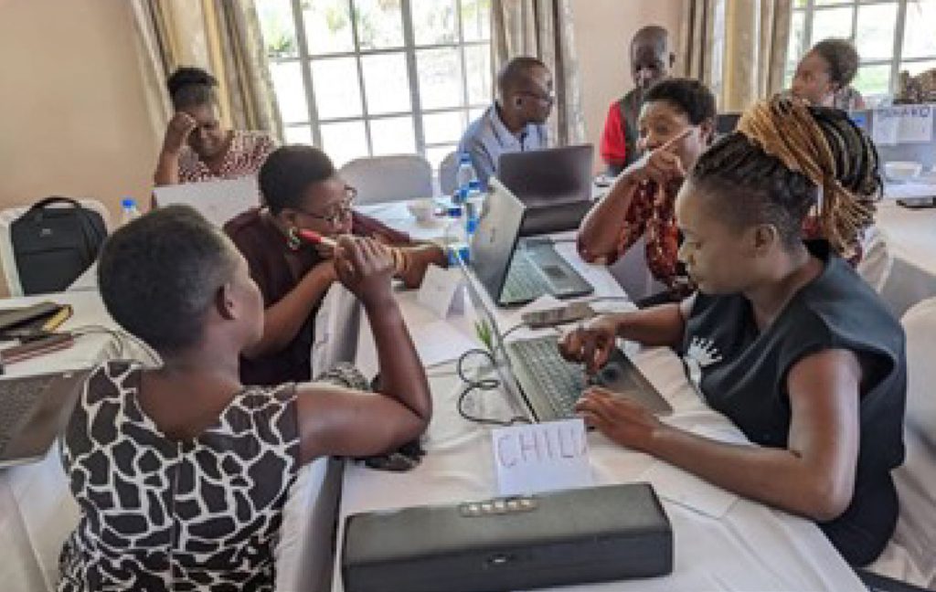 Students discussing during online session