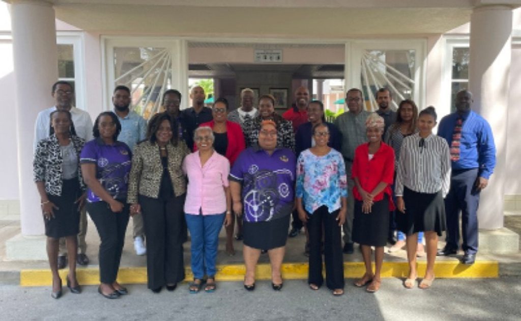 Caribbean TVET leaders posing for group photo during training program