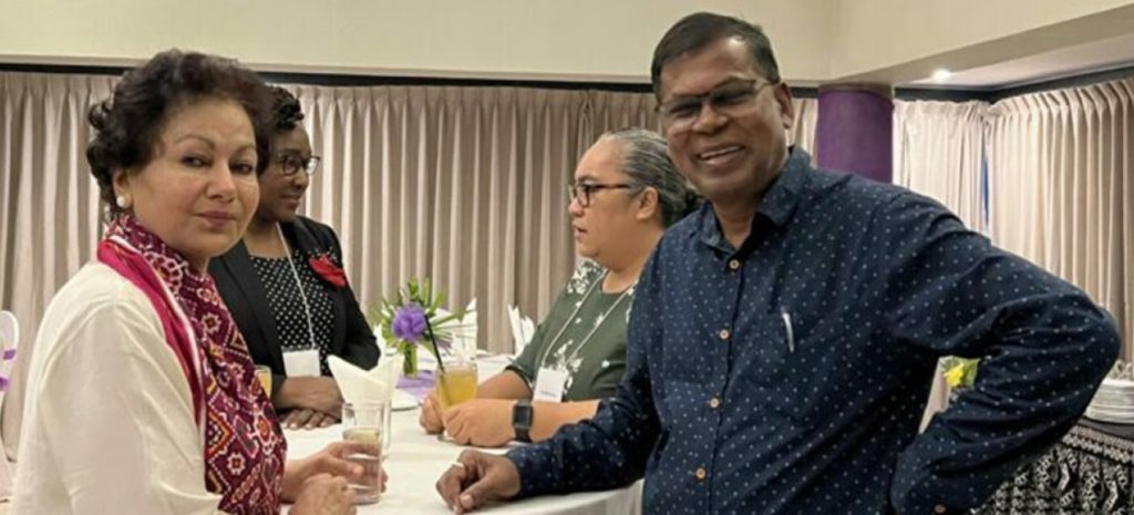 Fiji’s Deputy Prime Minister and Minister for Finance, Strategic Planning, National Development and Statistics, the Honourable Professor Biman Chand Prasad, with Professor Asha Kanwar